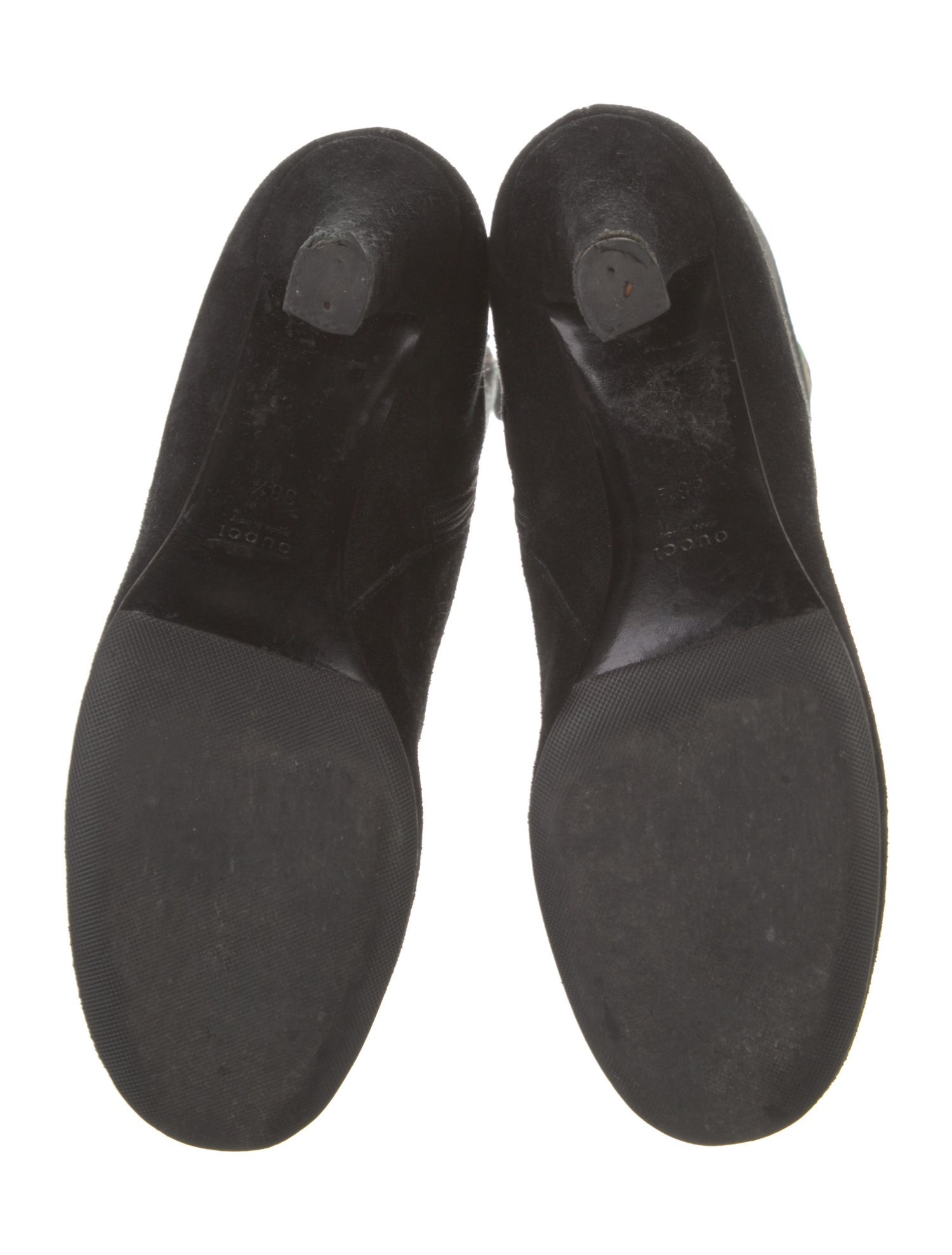 Gucci Web Accent Suede Boots